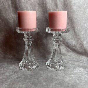 Lead Crystal Glass Candle Holders or Vases ONLY **CANDLES/FLOWERS NOT INCLUDED